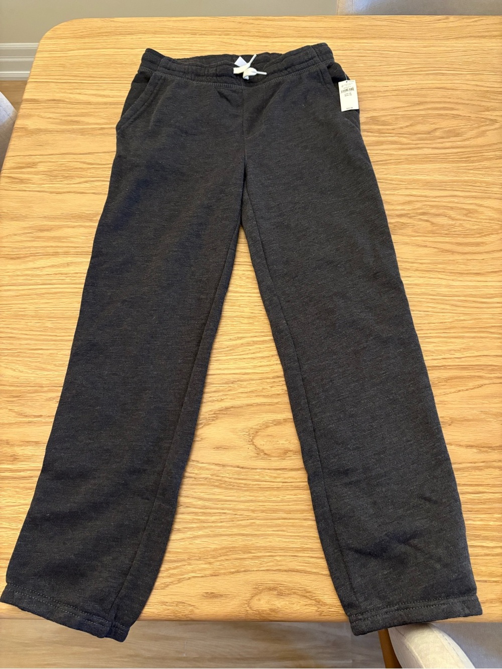 Kids Charcoal Gray Fleece Jogger Pants Size L (10-12)
